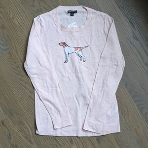 JCrew sweater with dog print - NEW